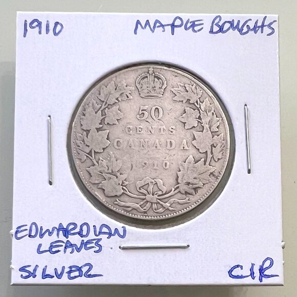 1910 Canada King Edward VII Silver 1/2 Dollar Coin! - Picture 1 of 6
